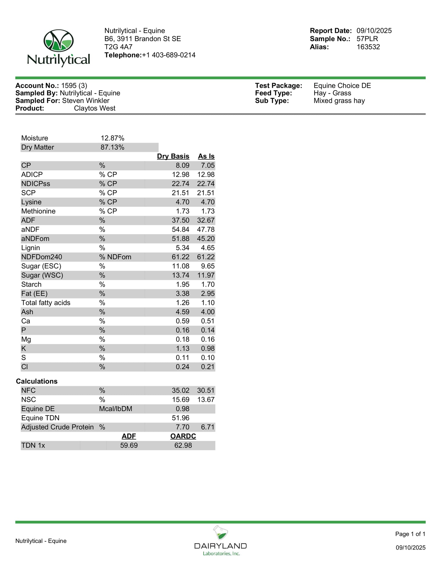 2025 Chaytors West Timothy/Alfalfa Hay