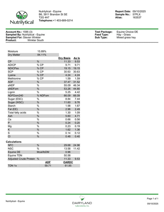 2025 Winkler South round bales